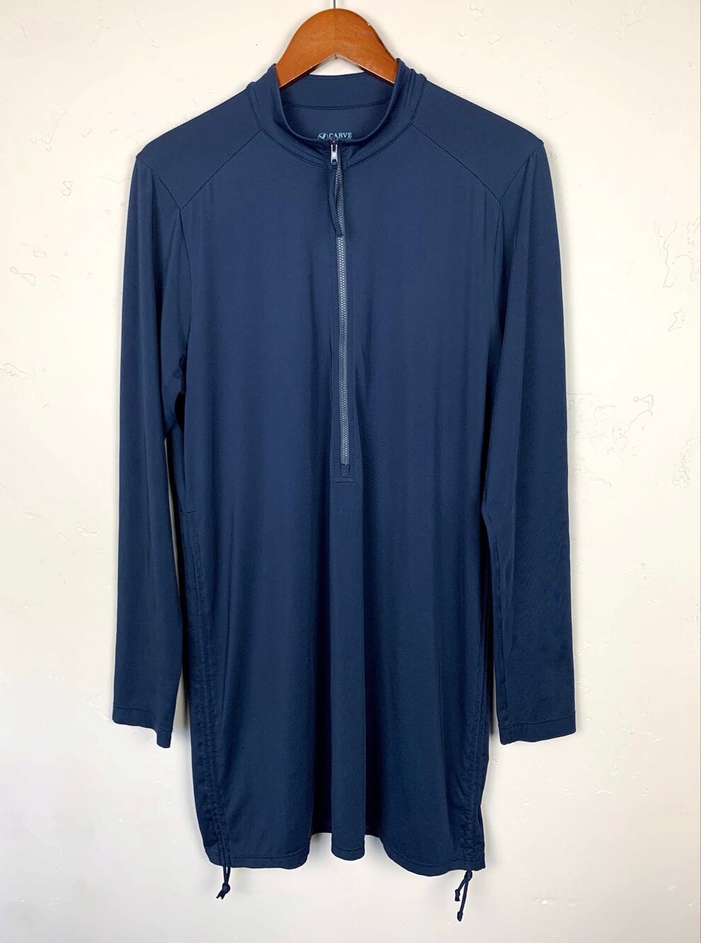Carve Designs Cody Sun Dress Long Sleeve Rash Guard Navy Blue Women's XL